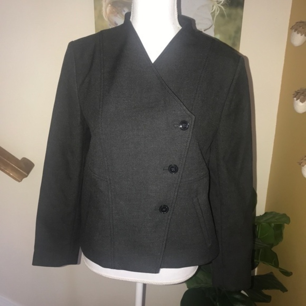 Banana republic trapeze blazer jacket gray 8 Tall